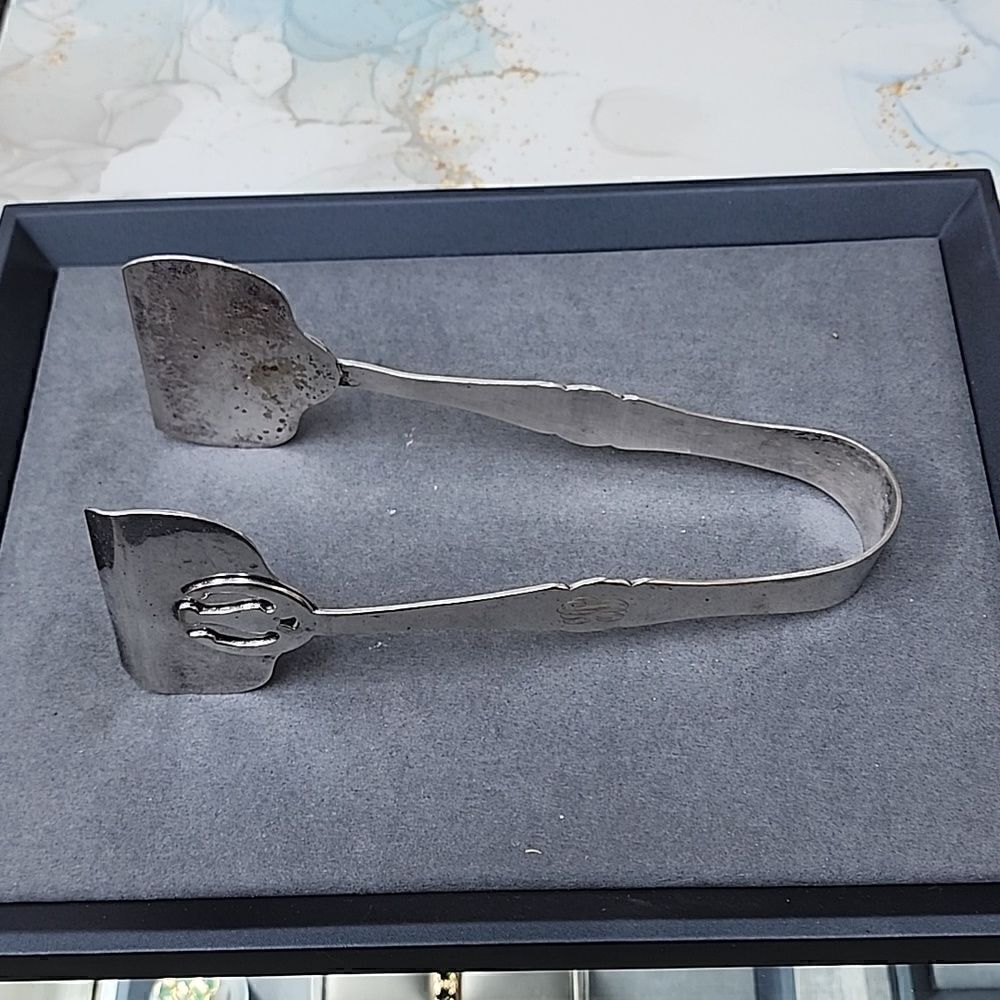 Vintage Silver Plated Serving Tongs